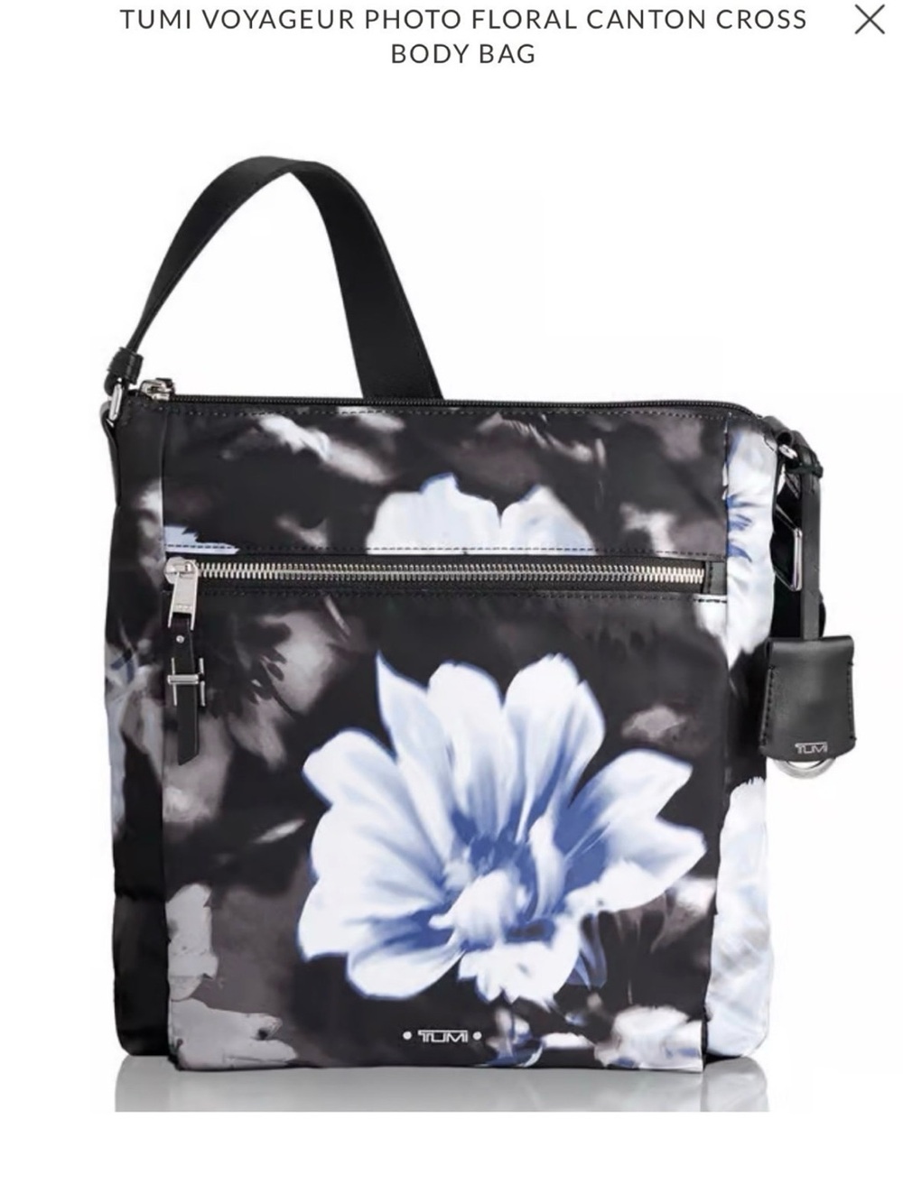 Tumi Floral Crossbody Bag - Black & Blue